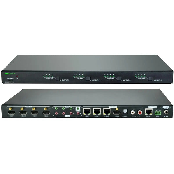 AVGear AVG-CS4K-44-V3 HDBT/HDMI 4 x 4 Matrix Switch Deals499