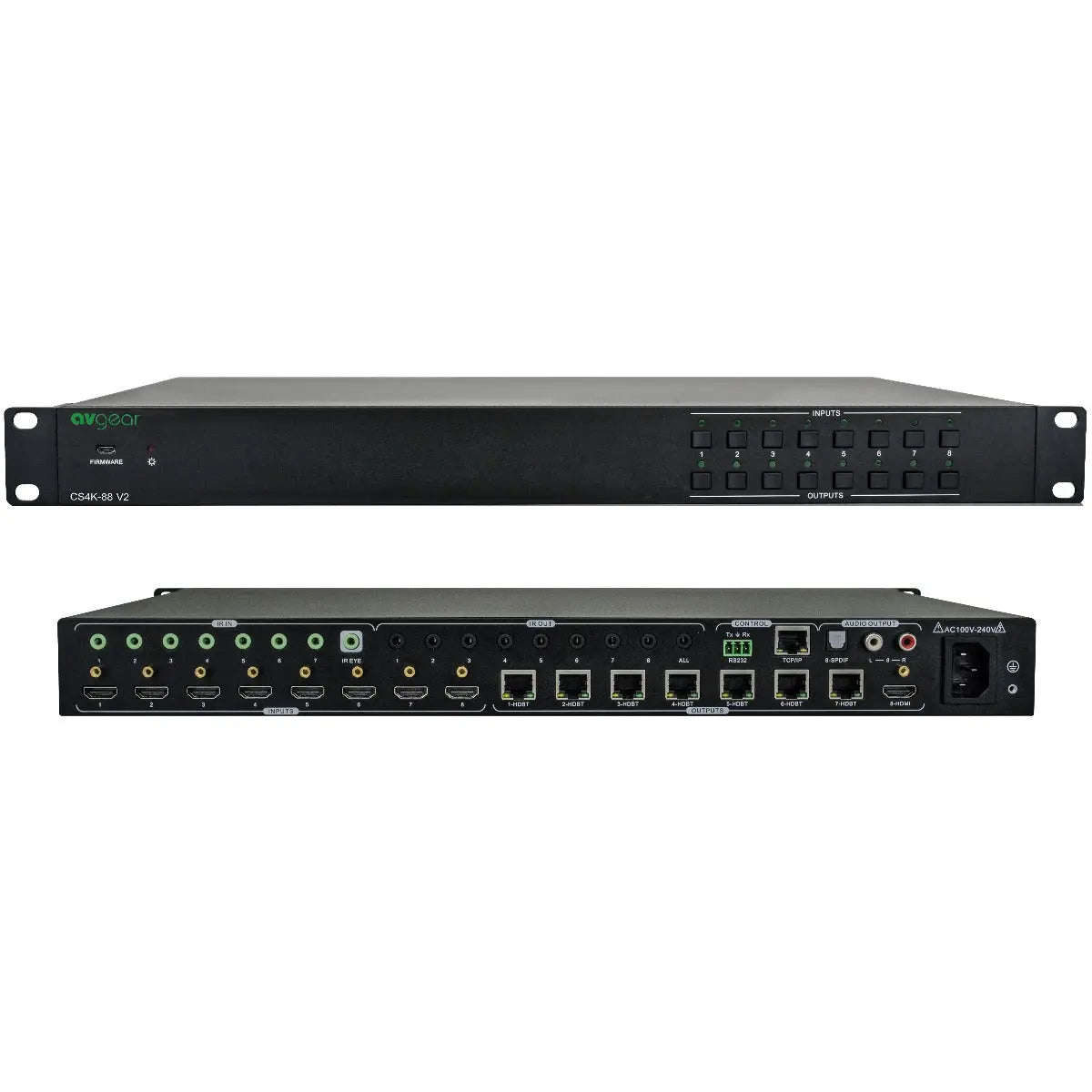 AVGear AVG-CS4K-88-V2 HDBT/HDMI 8 x 8 Matrix Switch Deals499