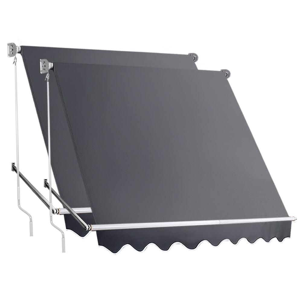 Set of 2 Instahut Fixed Pivot Arm Window Awning Patio Outdoor Blinds 2.1X2.1M Deals499