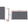 Set of 2 Instahut Side Awning Sun Shade Outdoor Blinds Retractable Screen 2X3M GR Deals499
