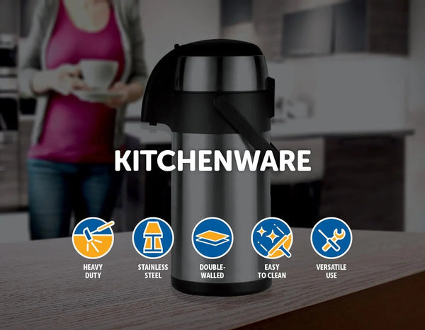 Air Pot for Tea Coffee 5L Pump Action Insulated Airpot Flask Drink Dispenser Deals499