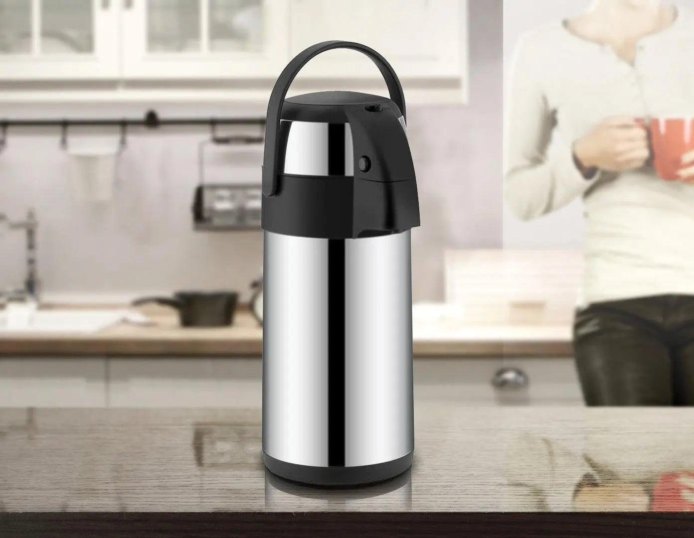 Air Pot for Tea Coffee 5L Pump Action Insulated Airpot Flask Drink Dispenser Deals499