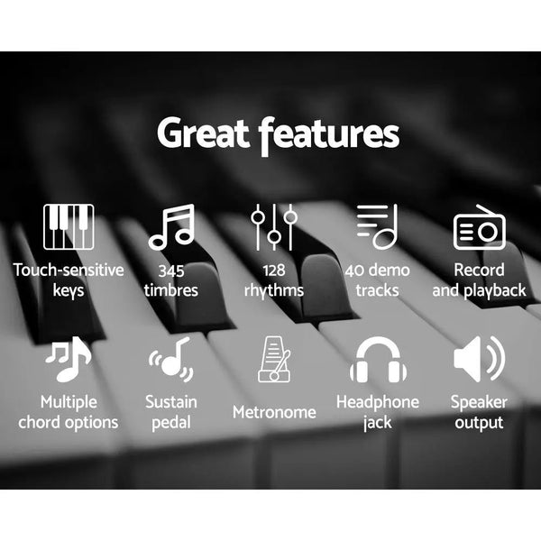 Alpha 61 Key Electronic Piano Keyboard Electric Digital Classical Music Stand Deals499