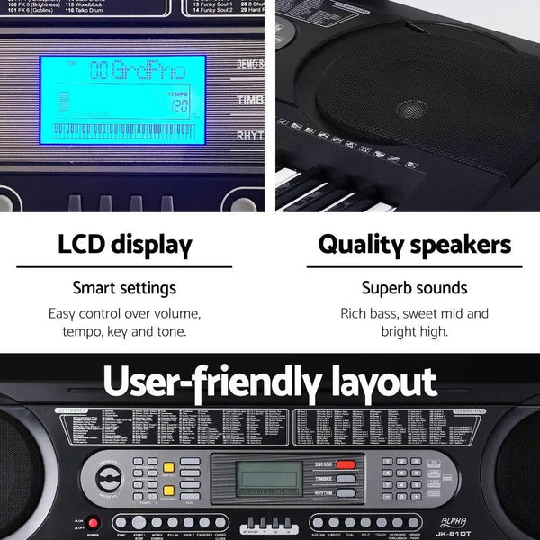 Alpha 61 Keys Electronic Piano Keyboard Electric Instrument Touch Sensitive Midi Deals499