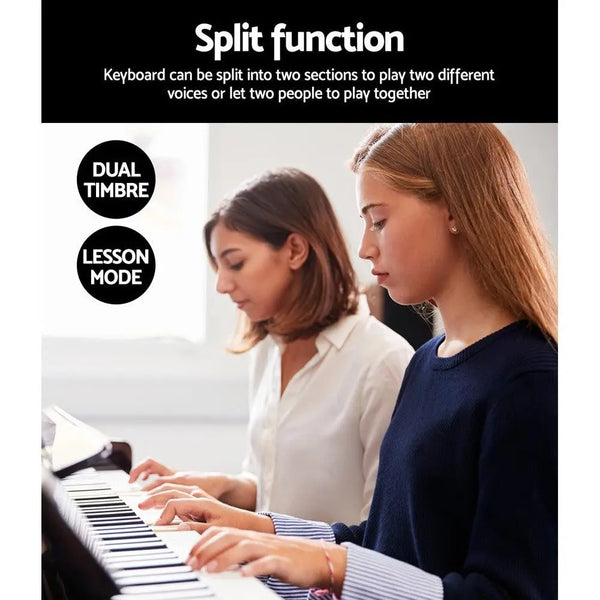 Alpha 88 Keys Electronic Piano Keyboard Electric Holder Music Stand Touch Sensitive with Sustain pedal Deals499