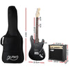 Alpha Electric Guitar And AMP Music String Instrument Rock Black Carry Bag Steel String Deals499