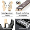 Alpha Electric Guitar And AMP Music String Instrument Rock Black Carry Bag Steel String Deals499