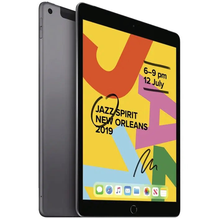 Apple iPad 10.2 G7 128GB Space Grey- Apple iPad with 10.2' Retina Display, iOS 13, A10 Fusion Chip, 128GB inbuilt memory, 8MP Camera, WiFi only Model APPLE
