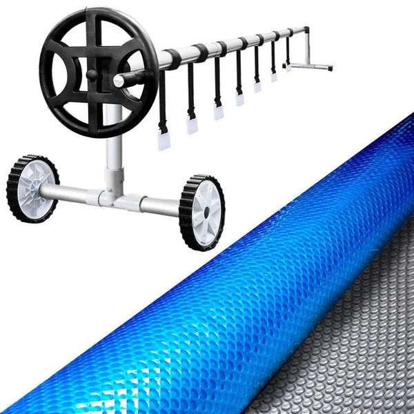Aquabuddy 6.5x3m Pool Cover Rolloer Swimming Solar Blanket Covers Bubble Heater Deals499