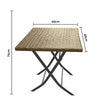 Arcadia Furniture Outdoor 3 Piece Foldable Rattan Coffee Table Set Garden Patio Oatmeal Deals499