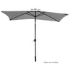 Arcadia Furniture Umbrella 3 Metre with Solar LED Lights Garden Yard Grey Deals499