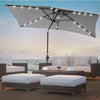 Arcadia Furniture Umbrella 3 Metre with Solar LED Lights Garden Yard Grey Deals499
