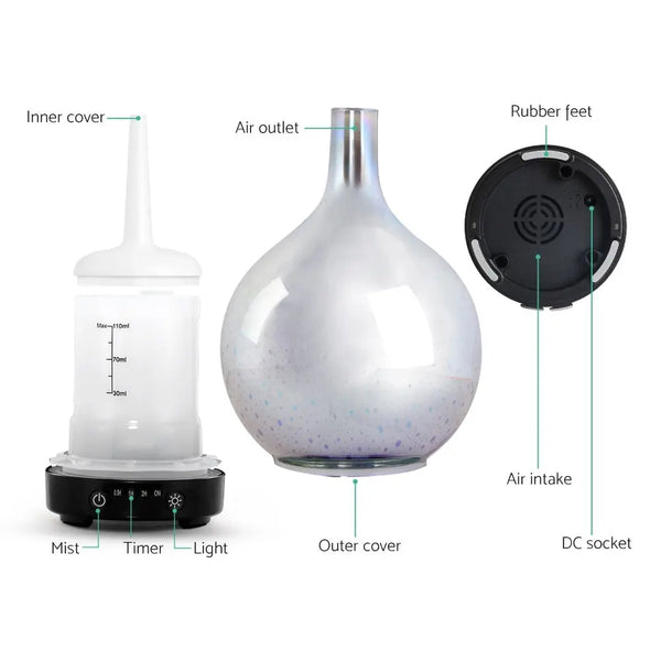 Aroma Diffuser 3D LED Light Oil Firework Air Humidifier 100ml Deals499