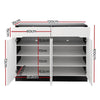 Artiss 120cm Shoe Cabinet Shoes Storage Rack High Gloss Cupboard Shelf Drawers Deals499