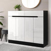 Artiss 120cm Shoe Cabinet Shoes Storage Rack High Gloss Cupboard Shelf Drawers Deals499