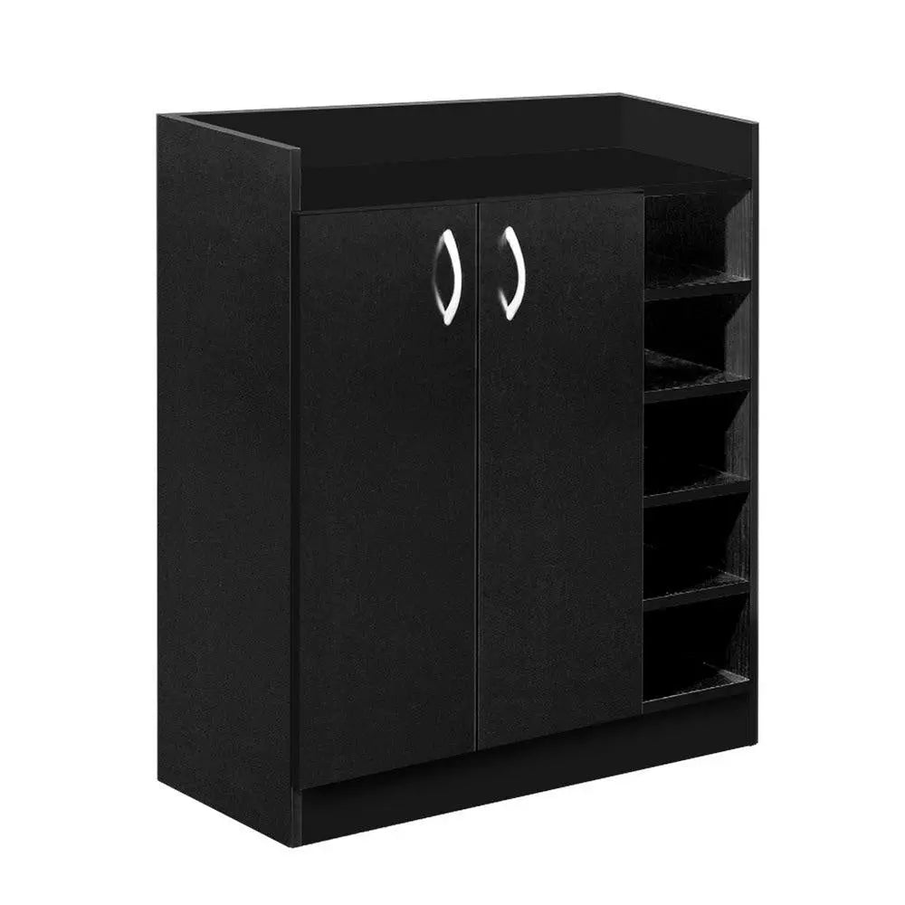 Artiss 2 Doors Shoe Cabinet Storage Cupboard - Black Deals499