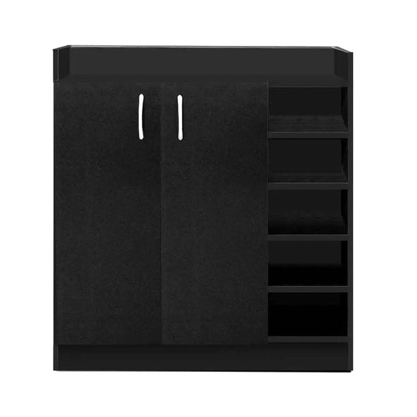 Artiss 2 Doors Shoe Cabinet Storage Cupboard - Black Deals499