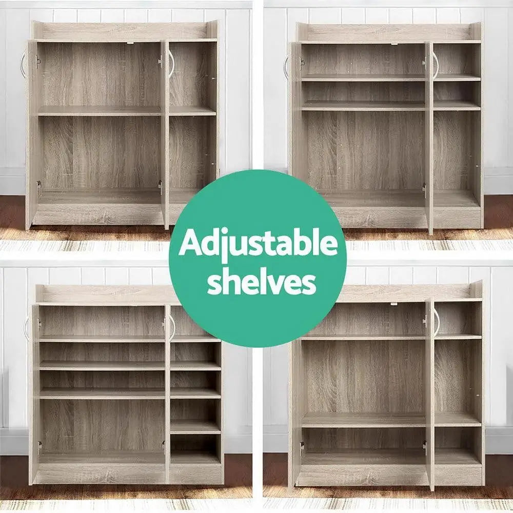 Artiss 2 Doors Shoe Cabinet Storage Cupboard - Wood Deals499