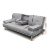 Artiss 3 Seater Fabric Sofa Bed - Grey Deals499