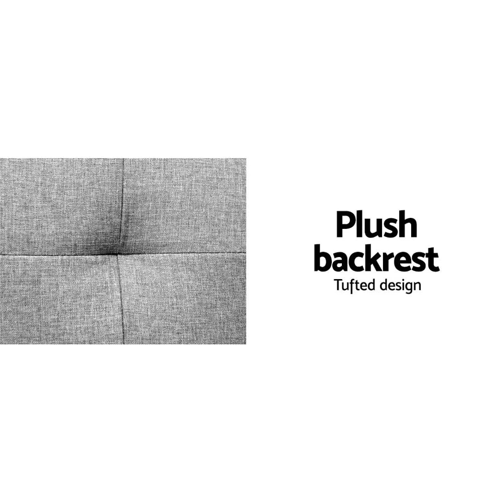 Artiss 3 Seater Fabric Sofa Bed - Grey Deals499