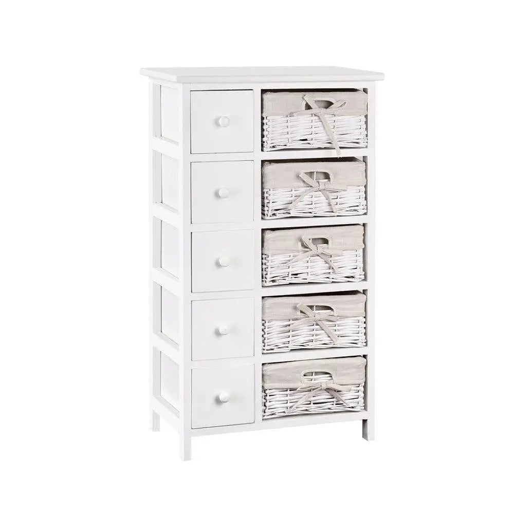 Artiss 5 Basket Storage Drawers - White Deals499