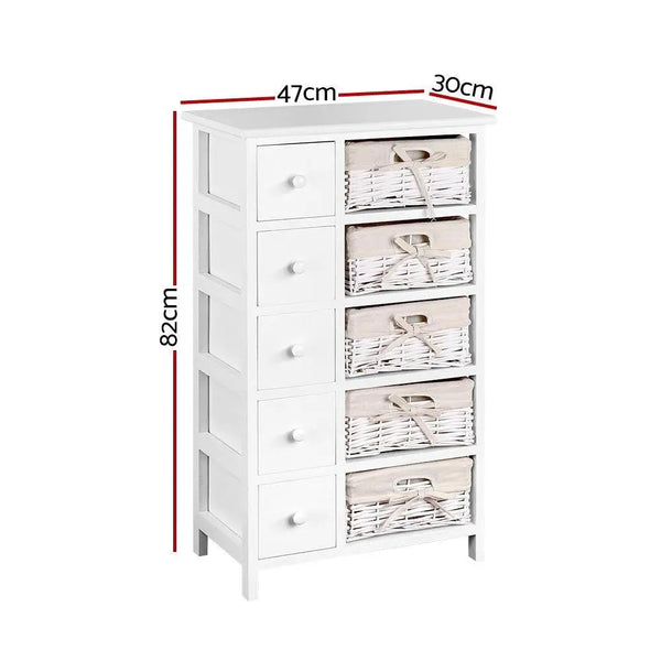 Artiss 5 Basket Storage Drawers - White Deals499