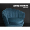 Artiss Armchair Lounge Chair Accent Retro Armchairs Lounge Shell Velvet Navy Deals499
