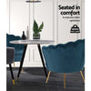 Artiss Armchair Lounge Chair Accent Retro Armchairs Lounge Shell Velvet Navy Deals499