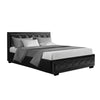 Artiss Bed Frame Double Size Gas Lift Base With Storage Black Leather Tiyo Collection Deals499