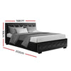 Artiss Bed Frame Double Size Gas Lift Base With Storage Black Leather Tiyo Collection Deals499