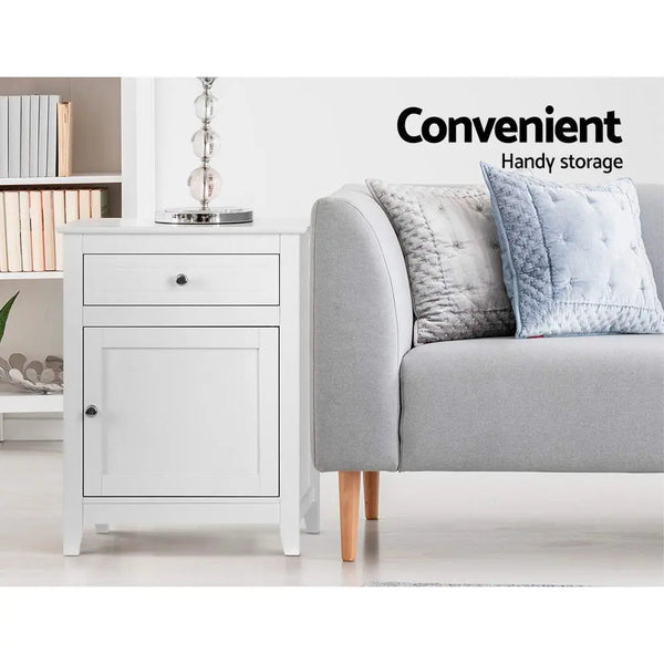 Artiss Bedside Tables Big Storage Drawers Cabinet Nightstand Lamp Chest White Deals499