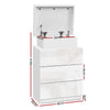 Artiss Bedside Tables Side Table 3 Drawers RGB LED High Gloss Nightstand White Deals499