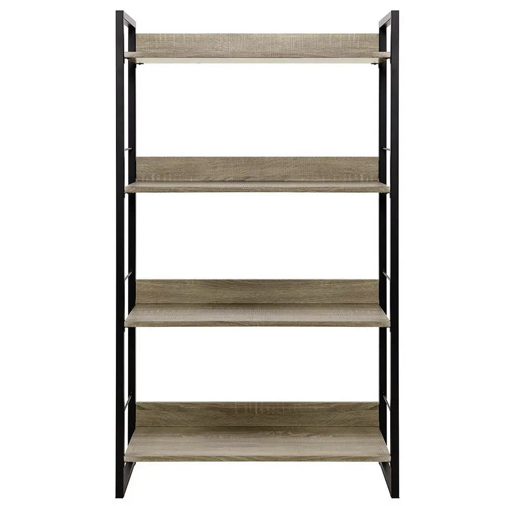 Artiss Book Shelf Display Shelves Corner Wall Wood Metal Stand Hollow Storage Deals499