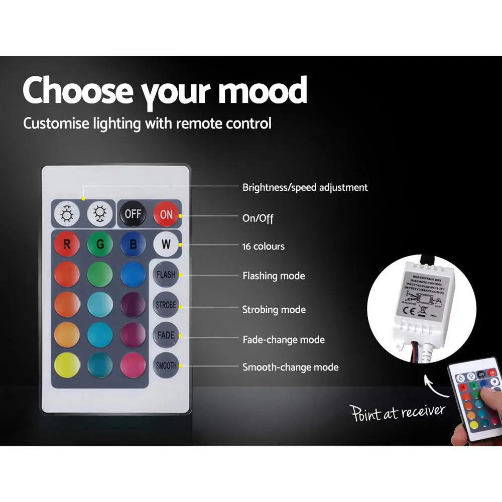 Artiss Cole LED Bed Frame PU Leather Gas Lift Storage - White Double Deals499