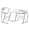 Artiss Corner Metal Pull Out Table Desk - White Deals499