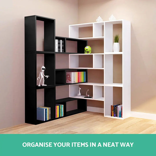 Artiss DIY L Shaped Display Shelf - Black Deals499