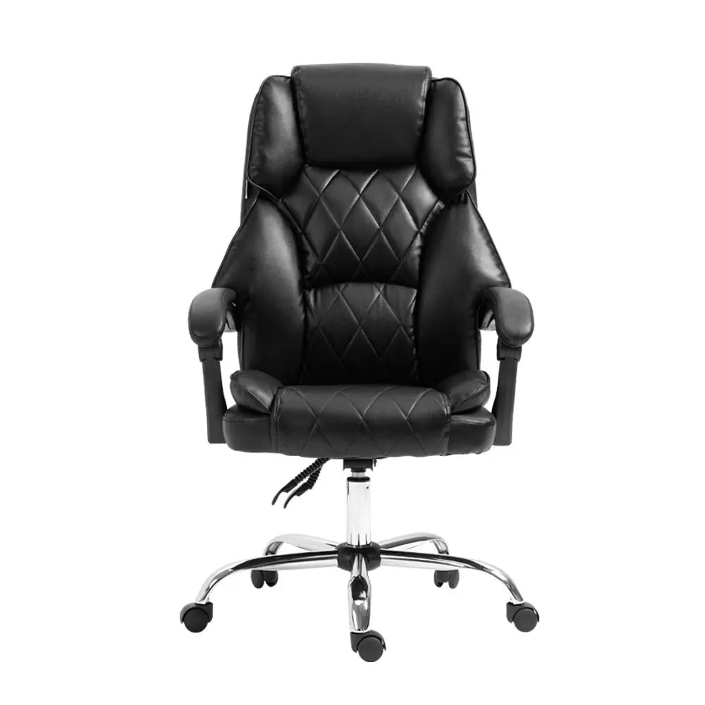 Artiss Executive Office Chair Leather Gaming Computer Desk Chairs Recliner Black Deals499