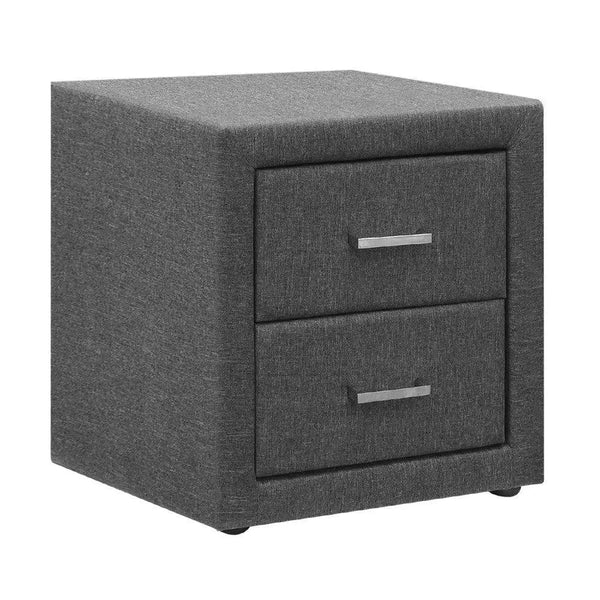 Artiss Fabric Bedside Table - Grey Deals499