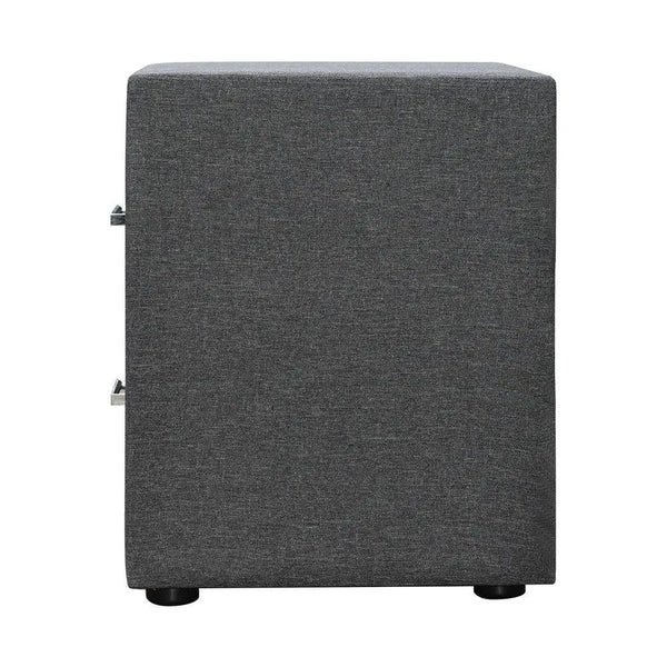 Artiss Fabric Bedside Table - Grey Deals499