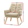 Artiss Fabric Dining Armchair - Beige Deals499