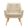 Artiss Fabric Dining Armchair - Beige Deals499