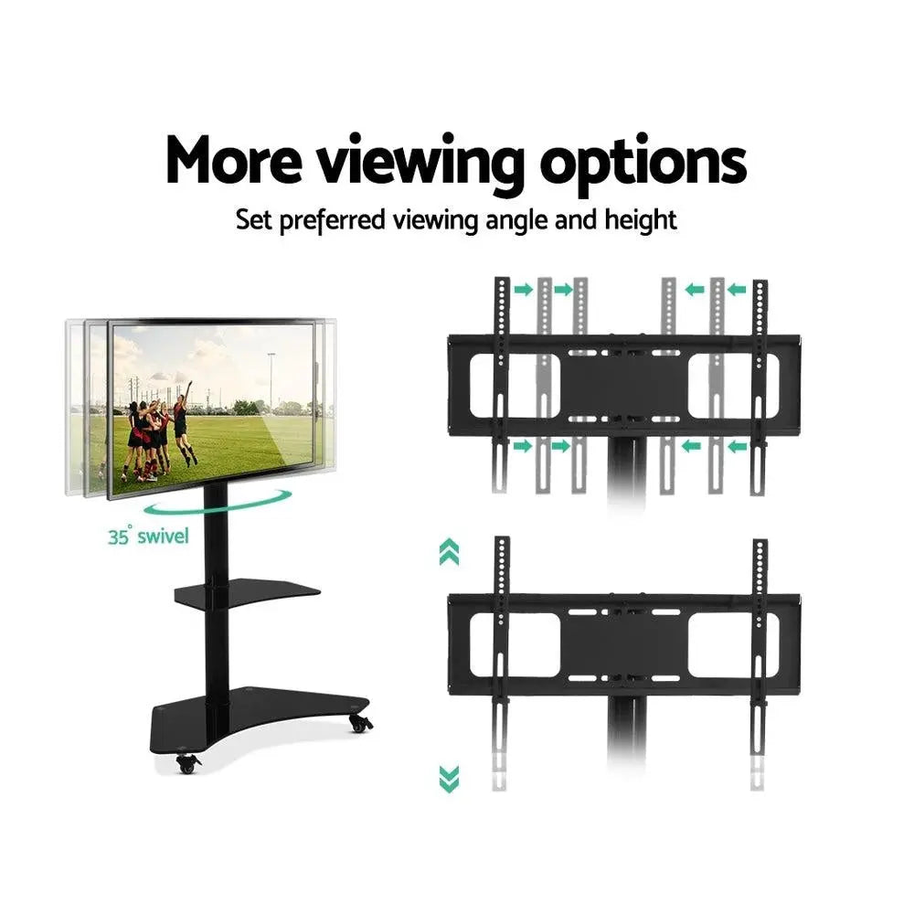 Artiss Floor TV Stand Brakcket Mount Swivel Height Adjustable 32 to 70 Inch Black Deals499