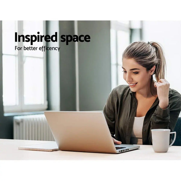 Artiss Foldable Desk with Bookshelf - White Deals499