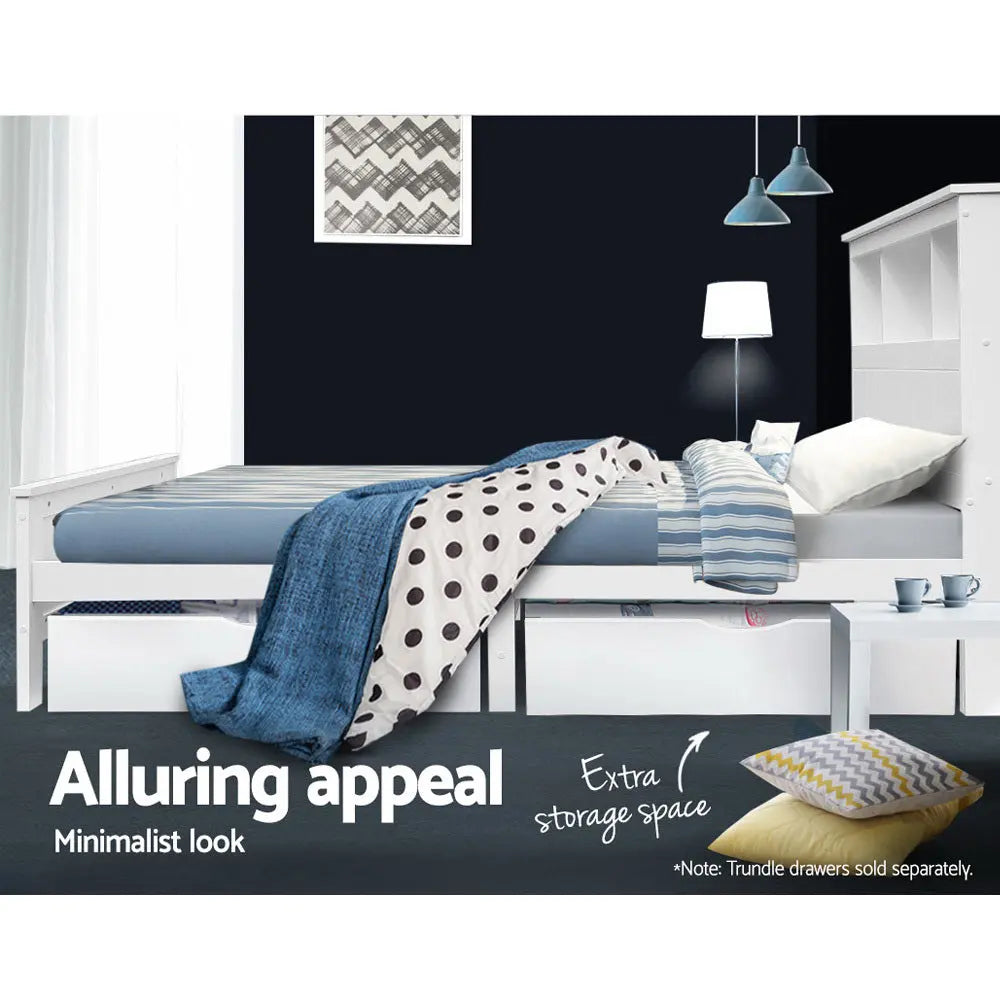 Artiss King Single Wooden Timber Bed Frame Deals499