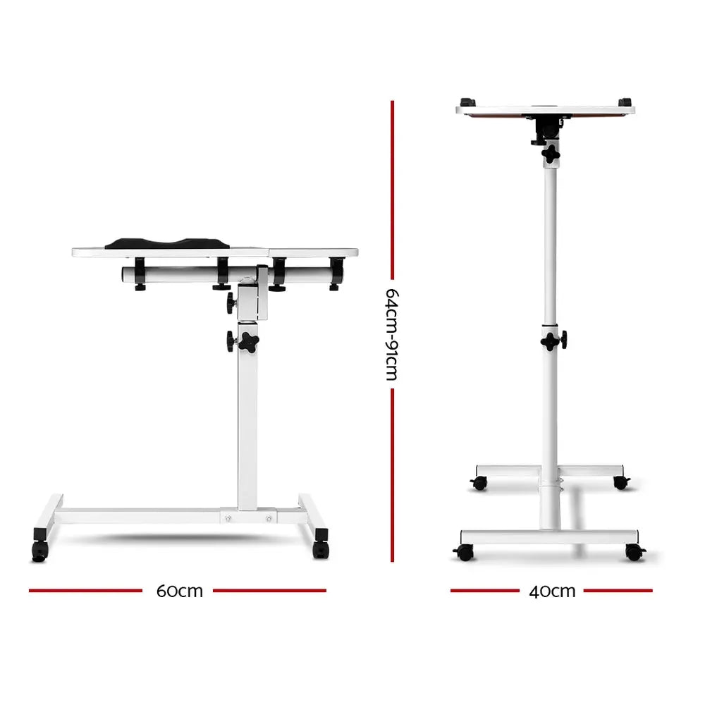 Artiss Laptop Table Desk Adjustable Stand - White Deals499