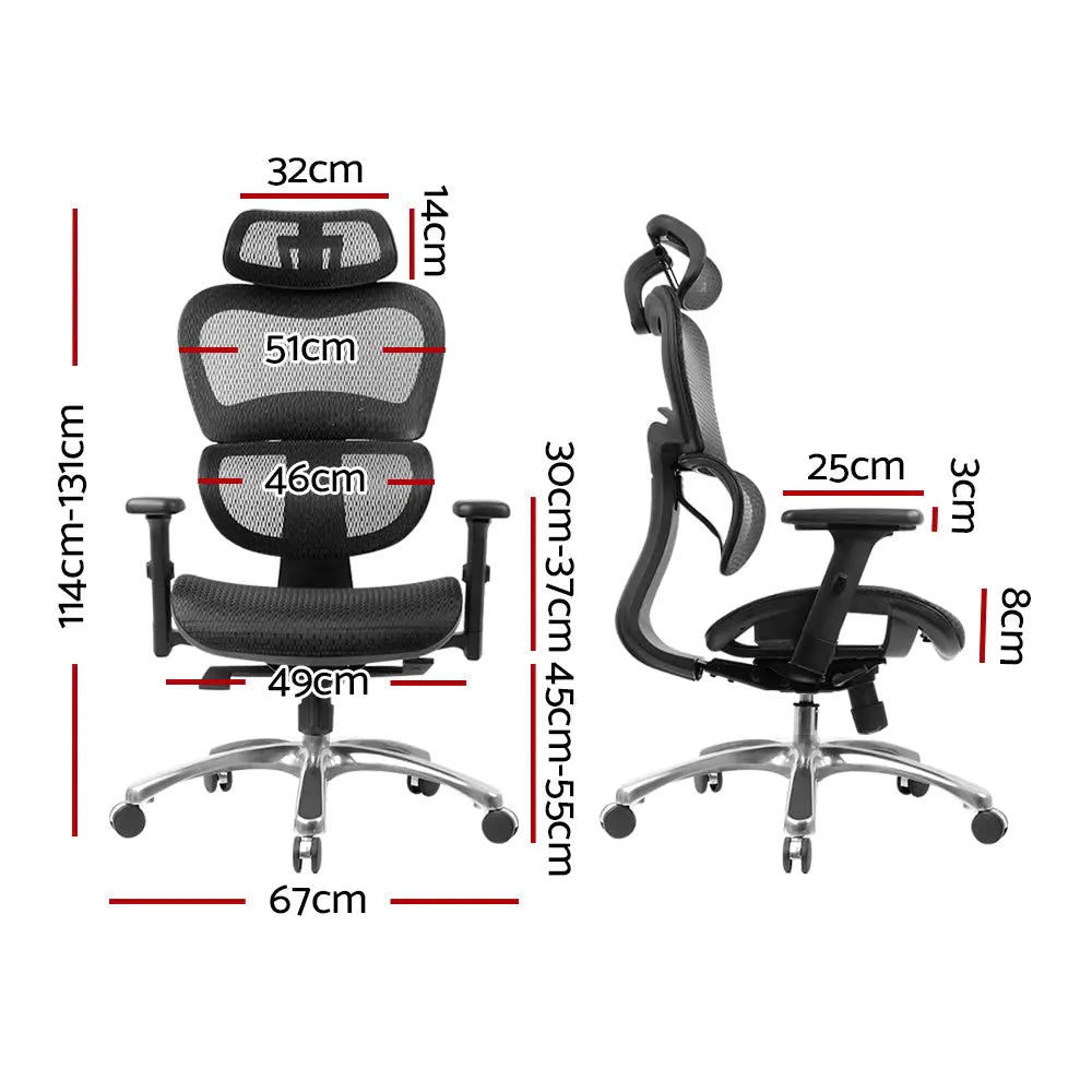 Artiss Mesh Office Chair High Back Executive Computer Chairs Black Deals499