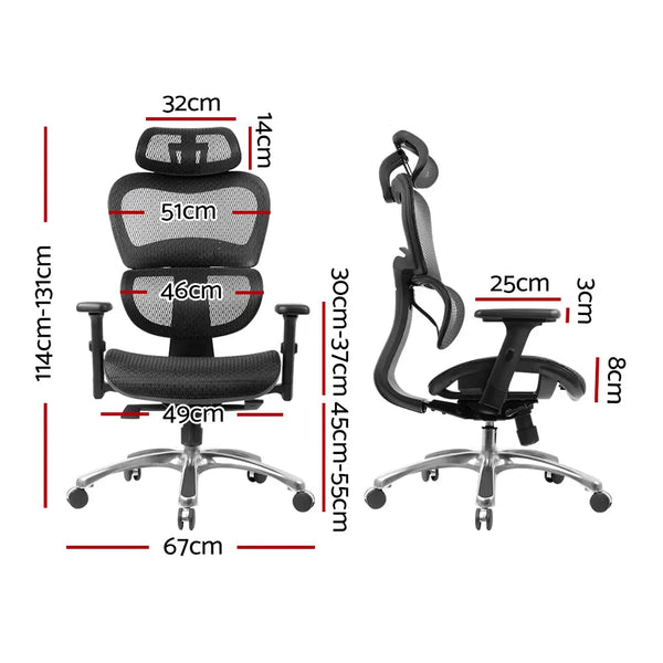 Artiss Mesh Office Chair High Back Executive Computer Chairs Black Deals499