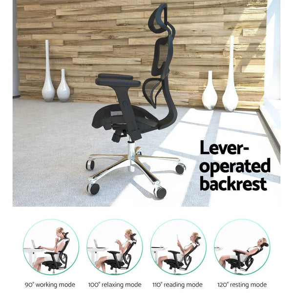 Artiss Mesh Office Chair High Back Executive Computer Chairs Black Deals499