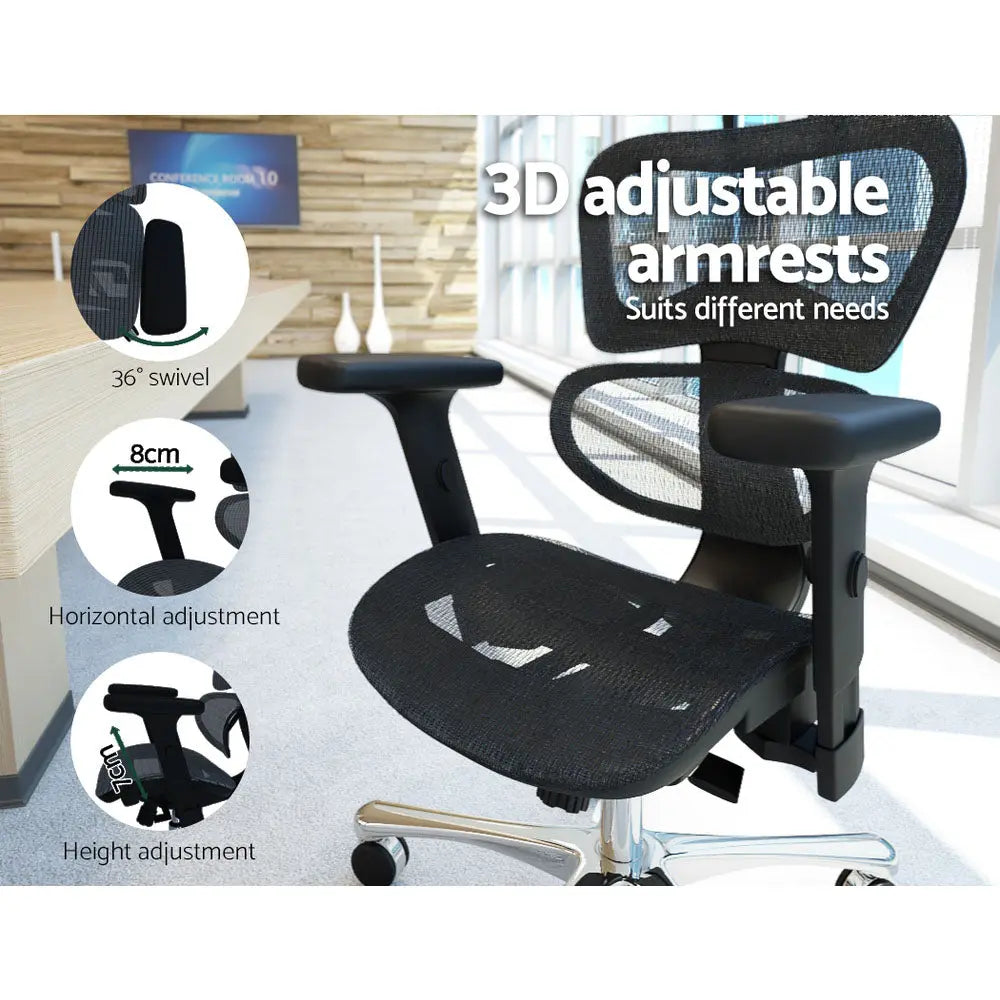 Artiss Mesh Office Chair High Back Executive Computer Chairs Black Deals499