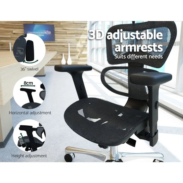 Artiss Mesh Office Chair High Back Executive Computer Chairs Black Deals499